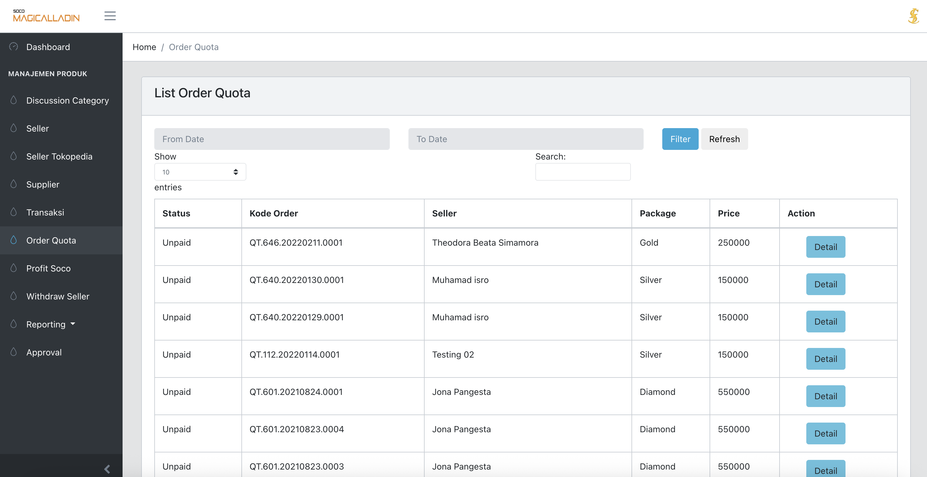 Soco Magicalladin - Admin