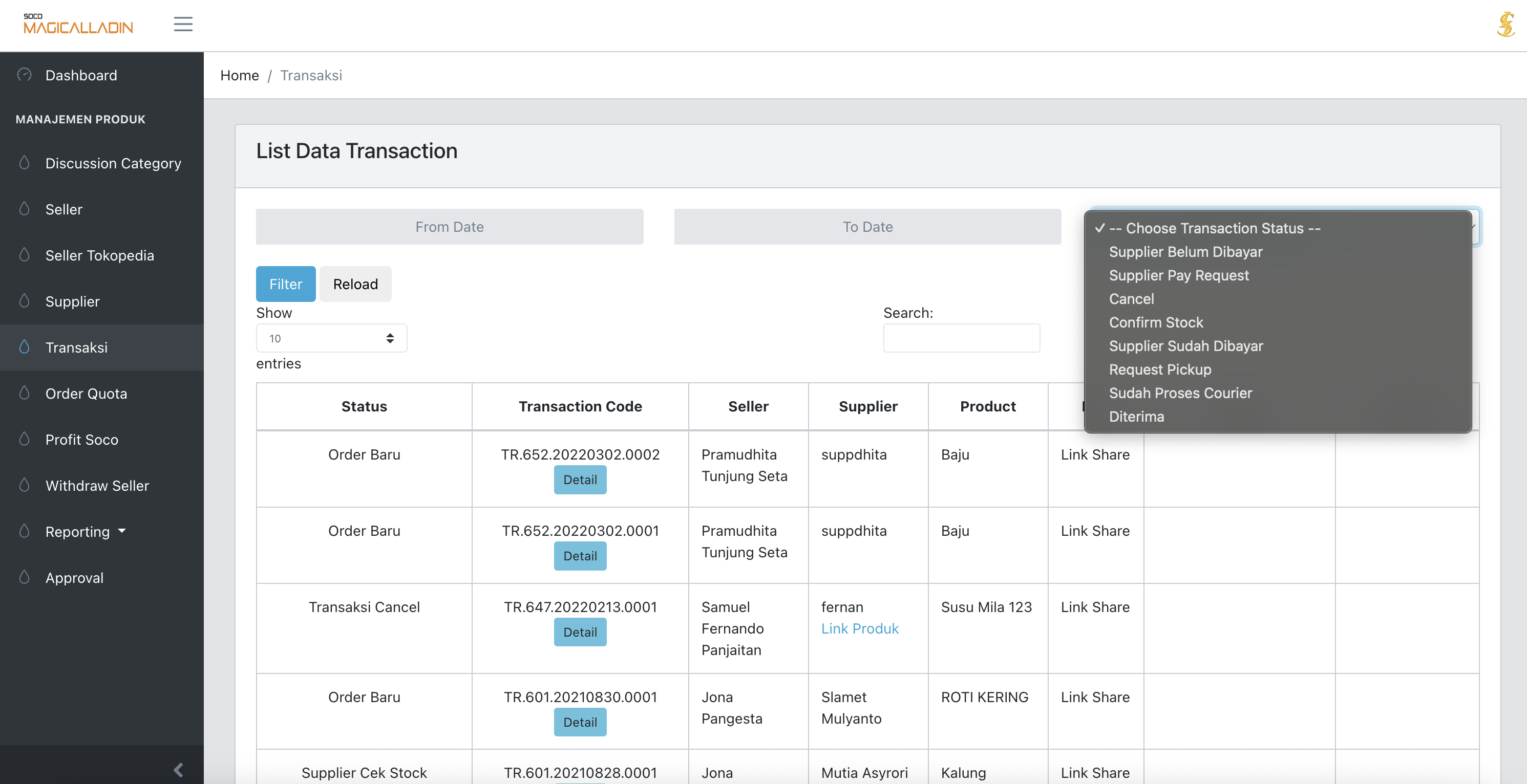 Soco Magicalladin - Admin